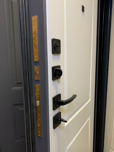 Входная дверь ТРЕНД Серый муар - Белый матовый фото 9 Входная дверь ТРЕНД Серый муар - Белый матовый фото 9